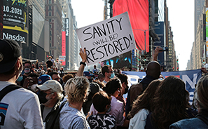 Impromptu Biden Victory Rally : Times Square : New York :  Photos : Richard Moore : Photographer